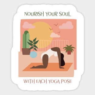 Nourish Your Soul With Each Yoga Pose Sticker